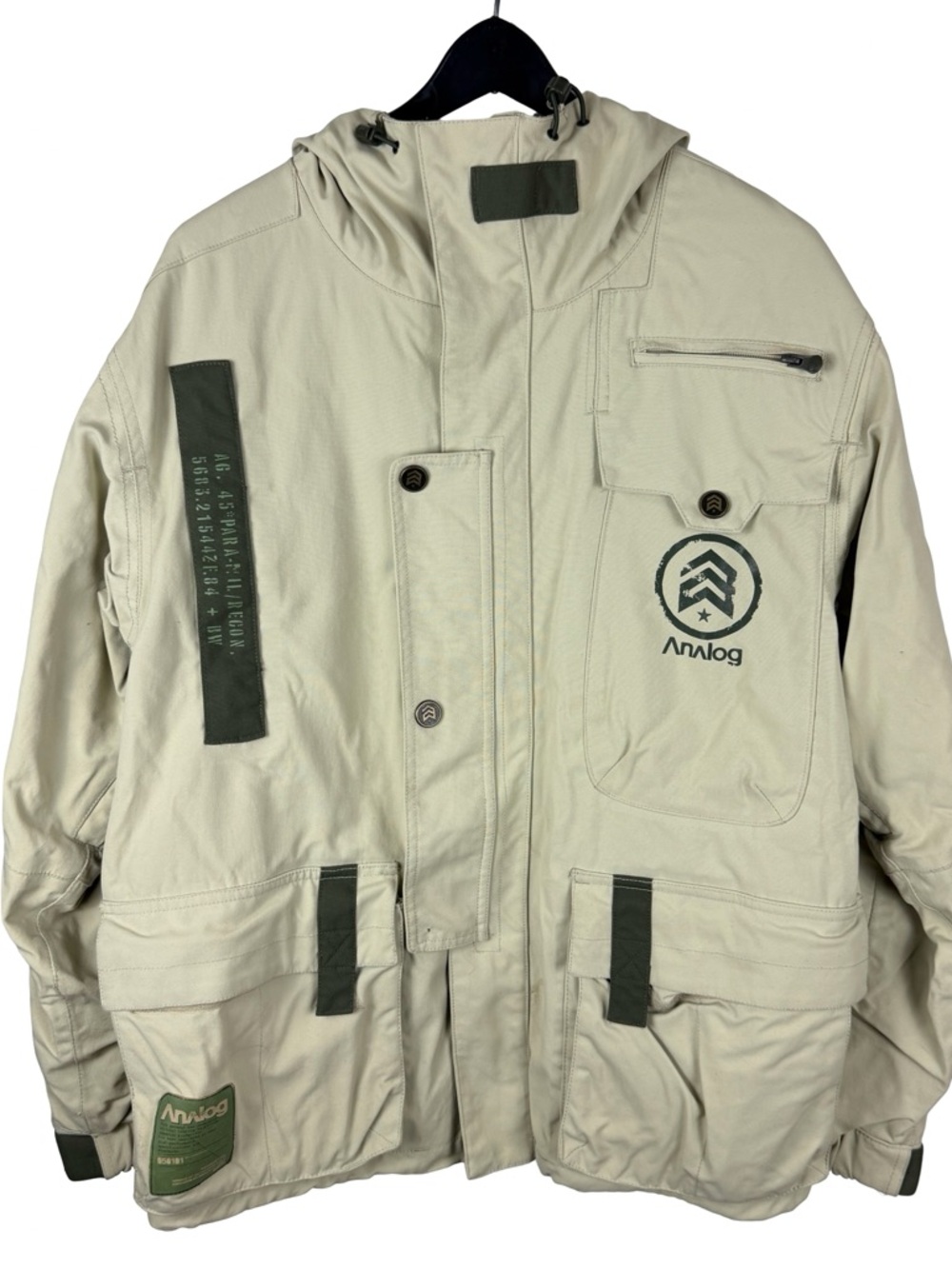 Mens Analog Military Style Full Zip Ski Snowboard Winter Jacket Size M
